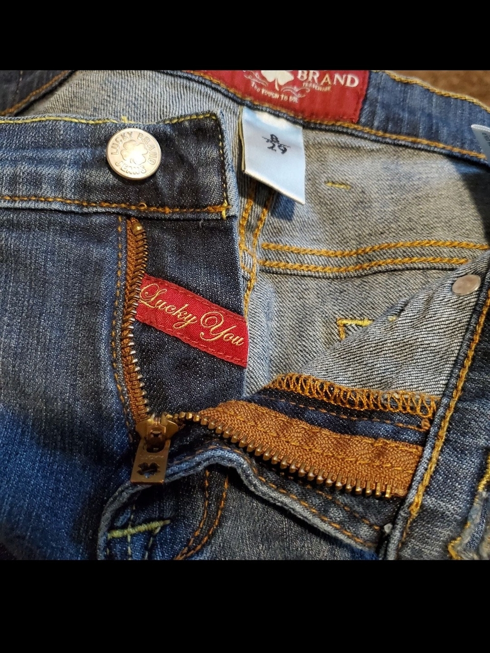 Lucky Brand Women's Dark Blue Denim Cropped Jeans Size 8 - Picture 4 of 5